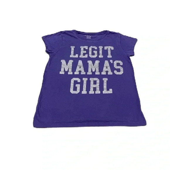 The Children’s Place Girl’s Graphic T-shirt Top “Legit Mama’s Girl” Purple Sz. M - Picture 1 of 5